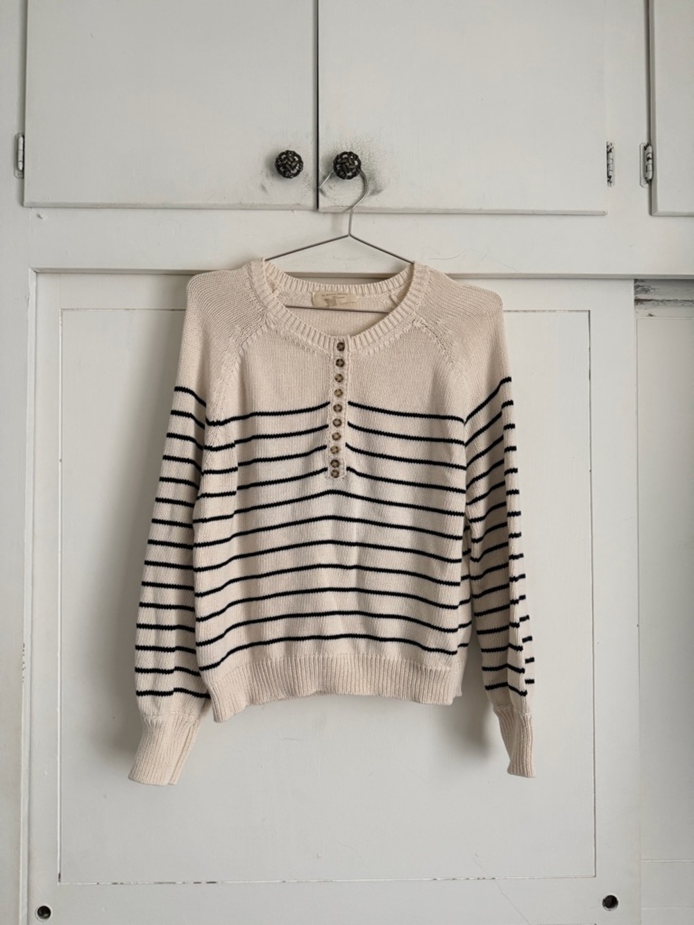 Sezane Leontine Jumper - Ecru/Navy